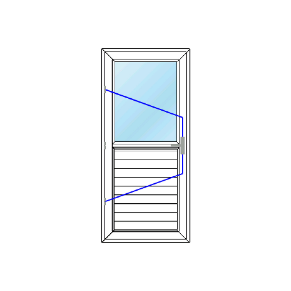 Porte-Fenêtre Demi Vitrée Ouvrant image